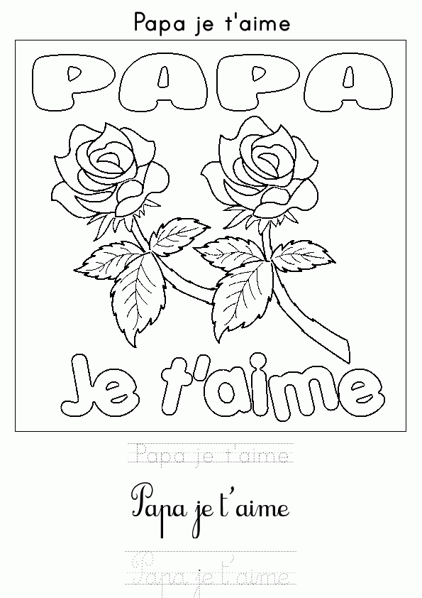 24+ Coloriage Papa | Color Info