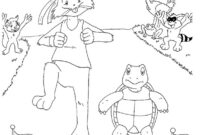 tortoise and the hare coloring page tortoise and the hare coloring page