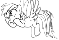 rainbow dash coloring rainbow dash coloring