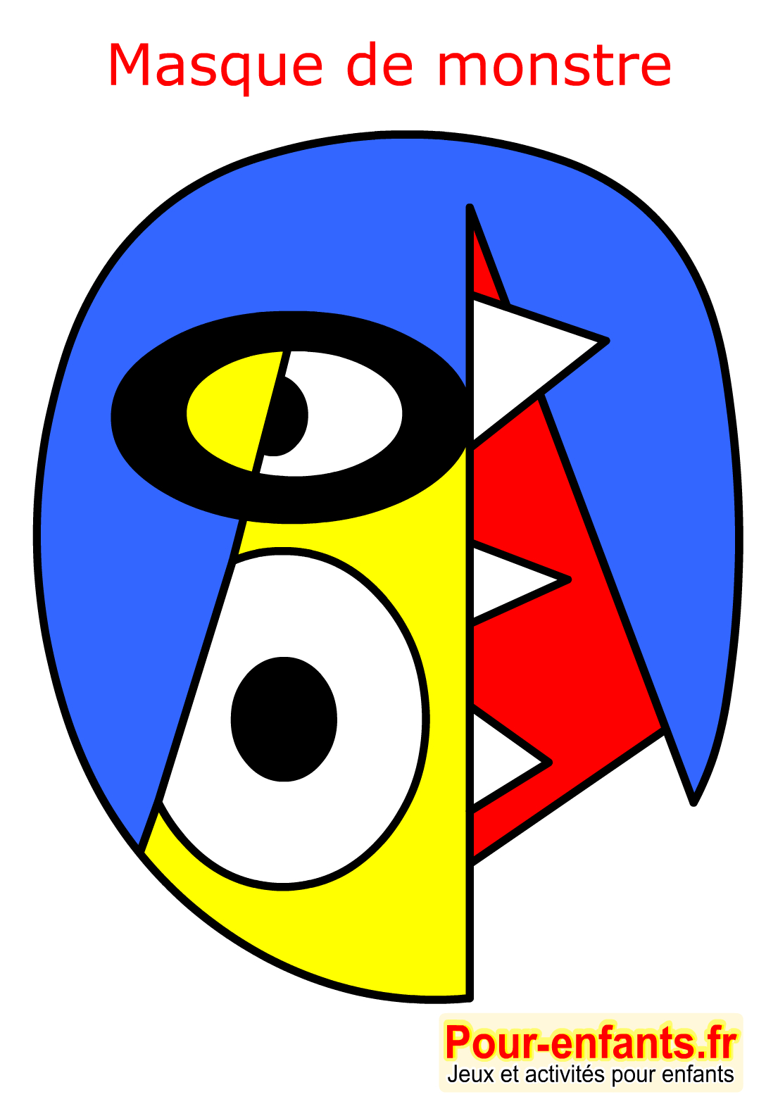 Halloween Coloriages Masque Monstre Enfant Colorier à Fabrication