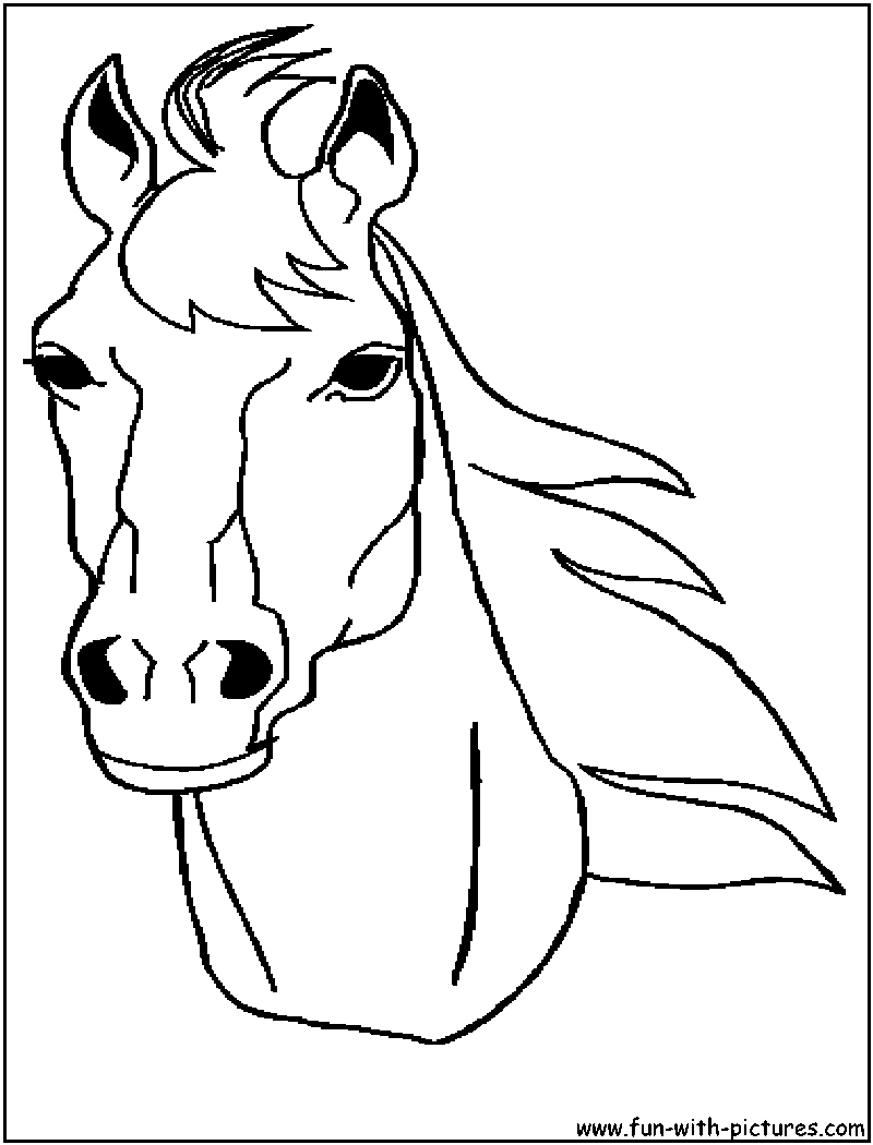 Animal Stronger " Horse Head " coloring to print
