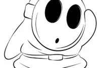 shy guy coloring page