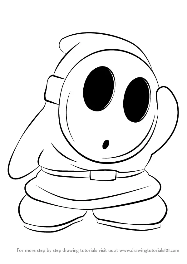 Mario Shy Guy Coloring Pages Coloring Pages