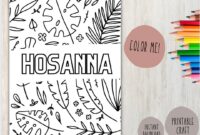 hosanna coloring page