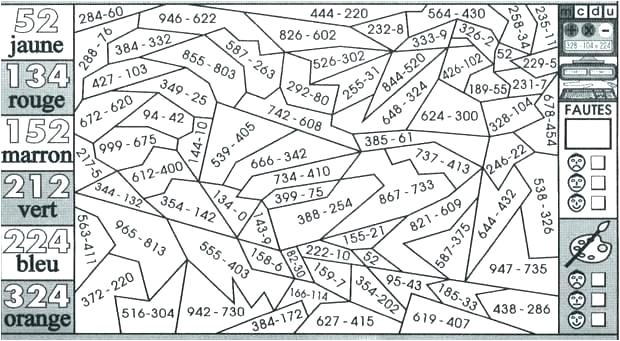 Mdi 2005 coloriage magique cm2 - tout degorgement
