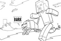 minecraft dog coloring pages