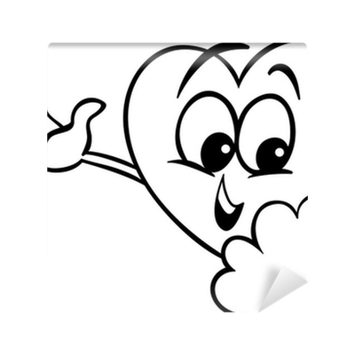 Papier peint Coeur avec la carte de Saint-Valentin à colorier - FR