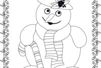 snowman coloring pages pdf snowman coloring pages pdf