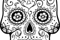 dia de los muertos sugar skull coloring pages dia de los muertos sugar skull coloring pages