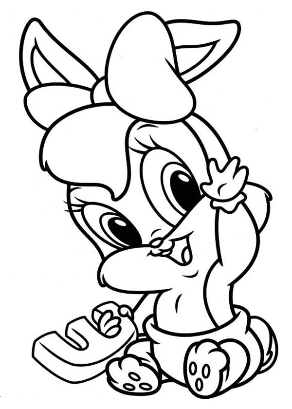 Coloriage bébé Lola Bunny à imprimer