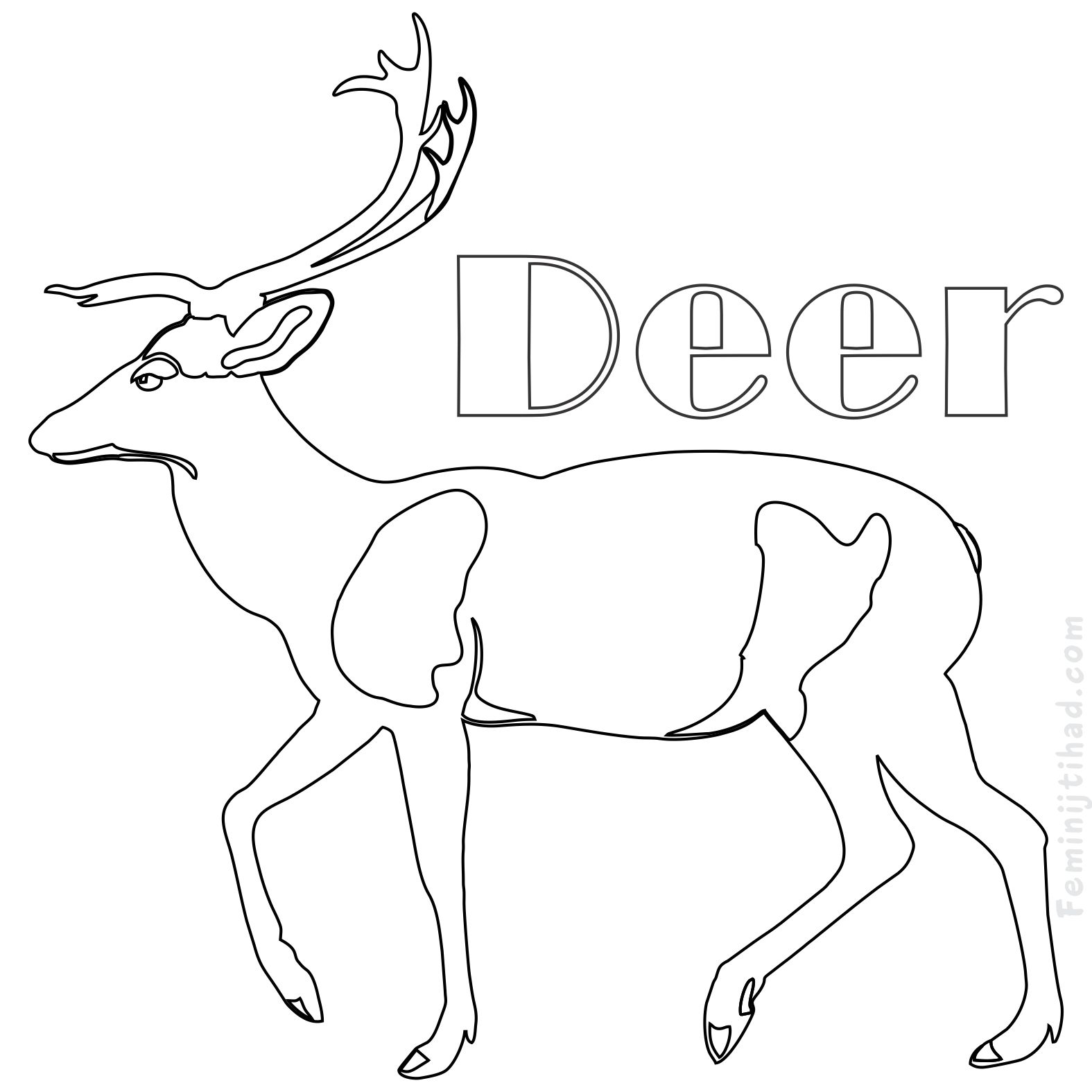 Deer Antler Coloring Pages at GetDrawings | Free download