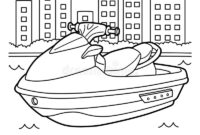 jet ski coloring pages