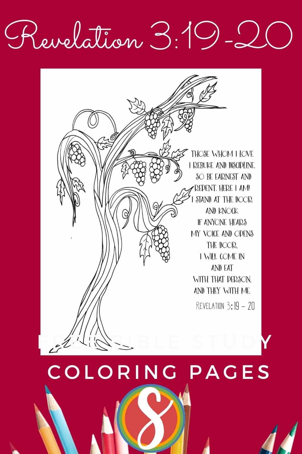 Revelation 3:19-20 Scripture Printable — Stevie Doodles