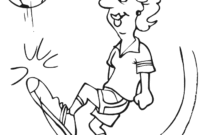 soccer player colouring pages