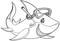 coloring pages of a shark coloring pages of a shark