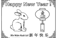 year of the rabbit coloring sheet
