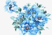 blue floral background